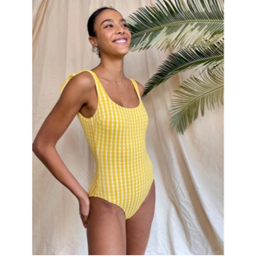 LemLem Yellow Stripe One Piece Swim sz. XS